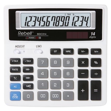 Rebell Kalkulačka RE-BDC314 BX, bílá, stolní, čtrnáctimístná