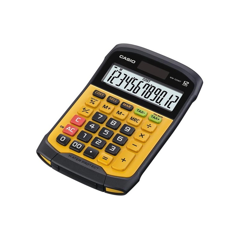 Casio Kalkulačka WM 320 MT, černo-žlutá, stolní, vodotěsná