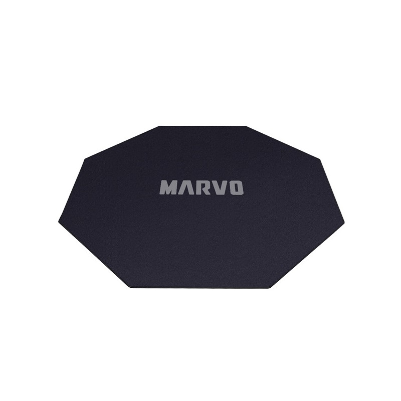 Herní, podložka pod křeslo, Marvo, GM02, 1100 x 1100 x 2 mm, černá, protiskluzová