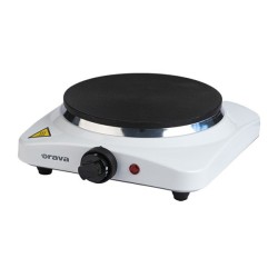 Orava VP-81 W elektrický vařič, 1500 W, regulace teploty, 1 plotýnka, manuální ovládání, průměr 185 mm, bílá