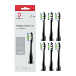 Oclean náhradní hlavice Professional Clean Medium 6 ks P1C5 B06, černé