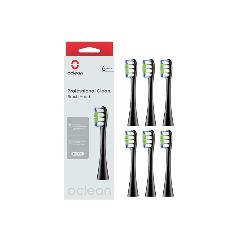 Oclean náhradní hlavice Professional Clean Medium 6 ks P1C5 B06, černé