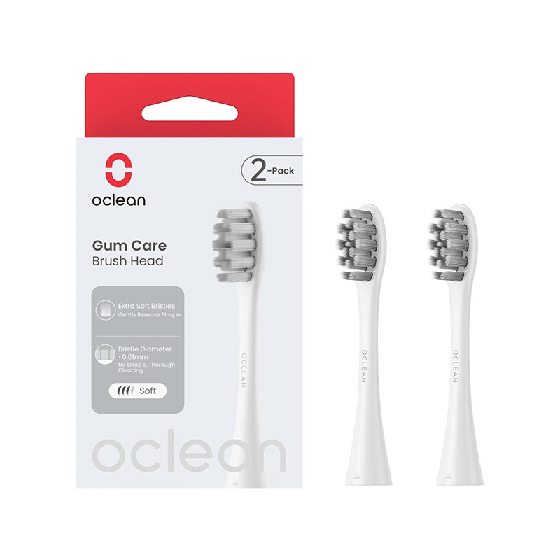 Oclean náhradní hlavice Gum Care Extra Soft 2 ks P1S12 W02, bílé 6970810554212
