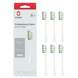 Oclean náhradní hlavice Professional Clean 6 ks P1C1 W06, bílé