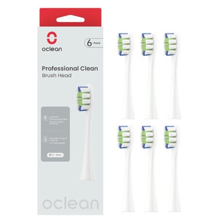 Oclean náhradní hlavice Professional Clean 6 ks P1C1 W06, bílé