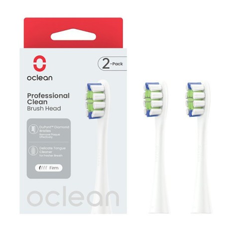 Oclean náhradní hlavice Professional Clean 2 ks P1C1 W02, bílé