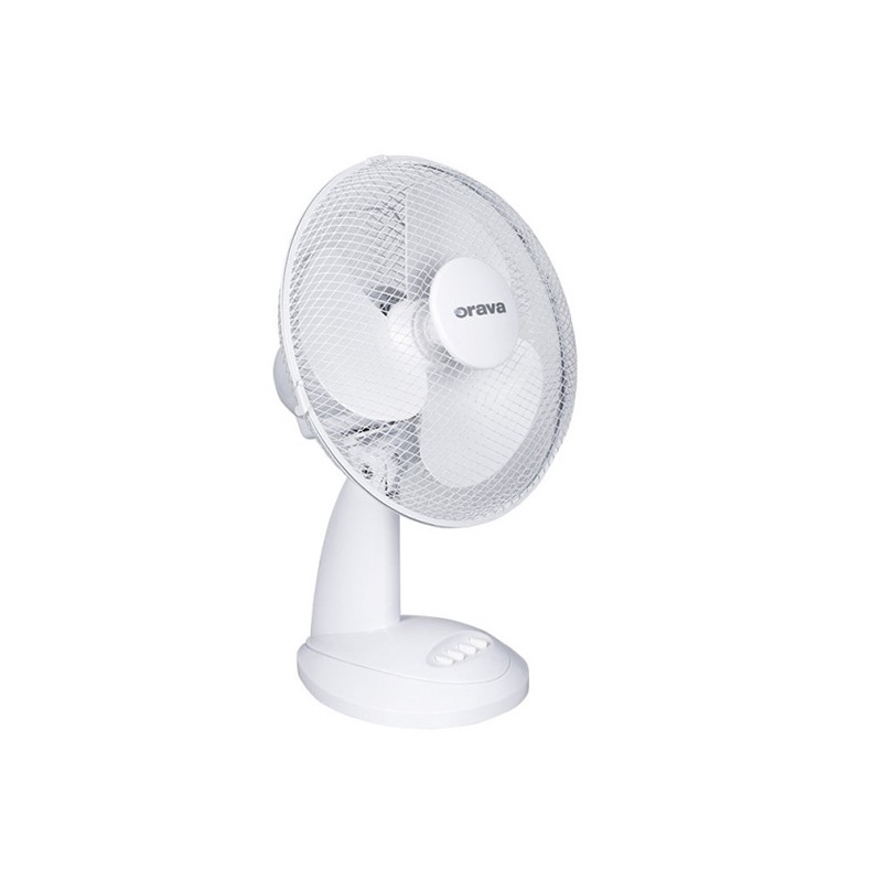 Orava stolní oscilující ventilátor, 30W, bílý