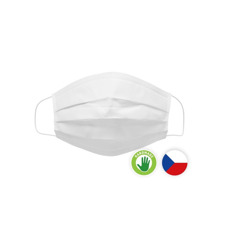 Nano rouška, JUNIOR, bílá, 3-vrstvá, dětská, 10ks, Spurtex, DOPRODEJ