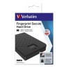 Verbatim externí pevný disk, Fingerprint Secure HDD, 2.5", USB 3.0 (3.2 Gen 1), 1TB, 1000GB, 53650, černý, šifrovaný s čtečkou