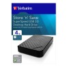 Verbatim externí pevný disk, Store N Save, 3.5", USB 3.0 (3.2 Gen 1), 4TB, 4000GB, 47685, černý