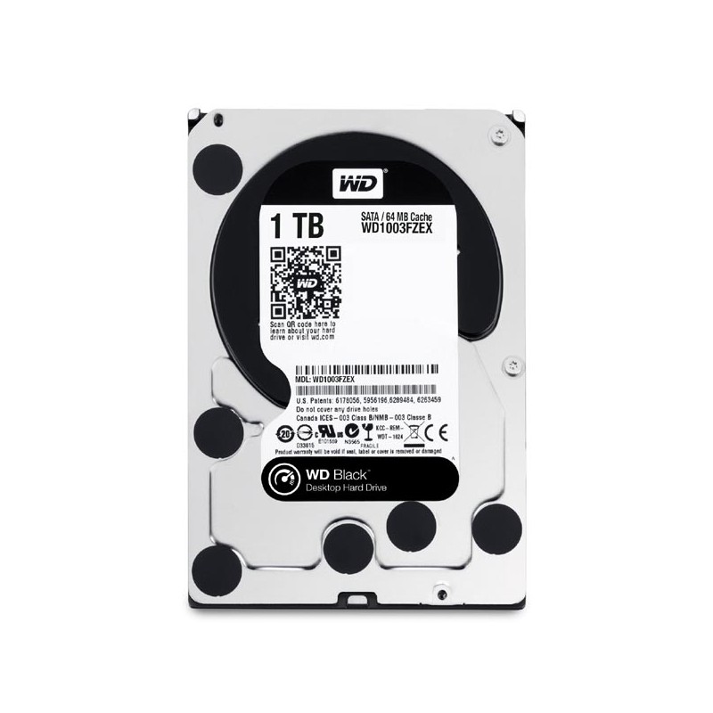 Western Digital interní pevný disk, WD Black, 3.5", SATA III/SATA II, 1TB, 1000GB, WD1003FZEX