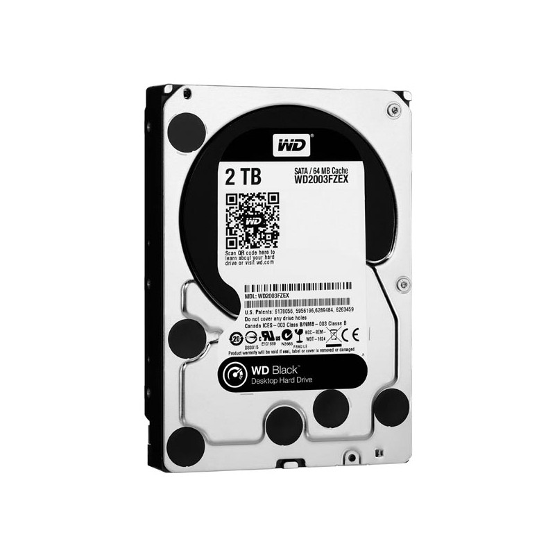 Western Digital interní pevný disk, WD Black, 3.5", SATA III/SATA II, 2TB, 2000GB, WD2003FZEX