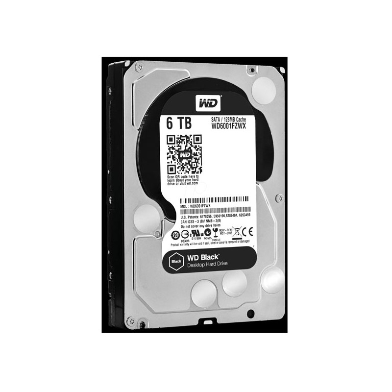 Western Digital interní pevný disk, WD Black, 3.5", SATA III, 6TB, 6000GB, WD6001FZWX