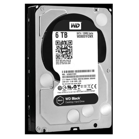 Western Digital interní pevný disk, WD Black, 3.5", SATA III, 6TB, 6000GB, WD6001FZWX