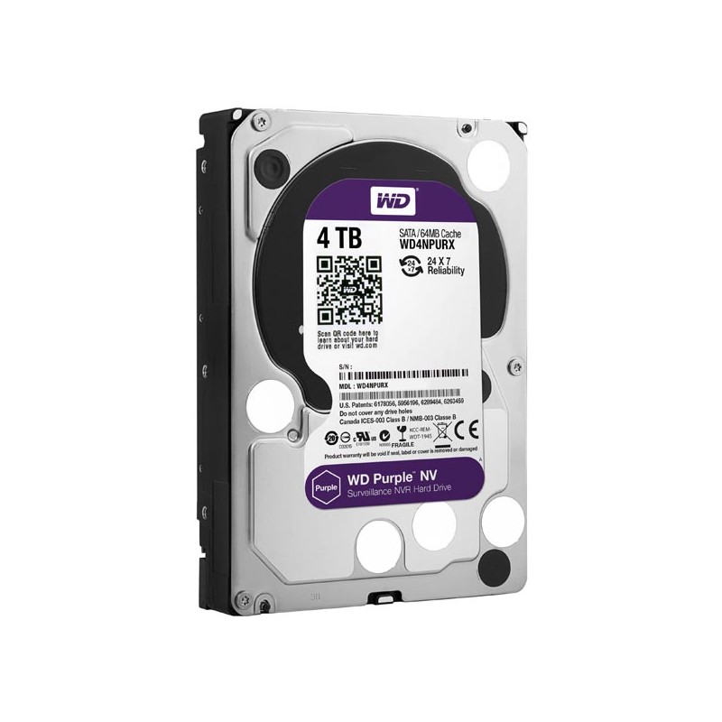 Western Digital interní pevný disk, WD Purple, 3.5", SATA III, 4TB, 4000GB, WD4NPURZ