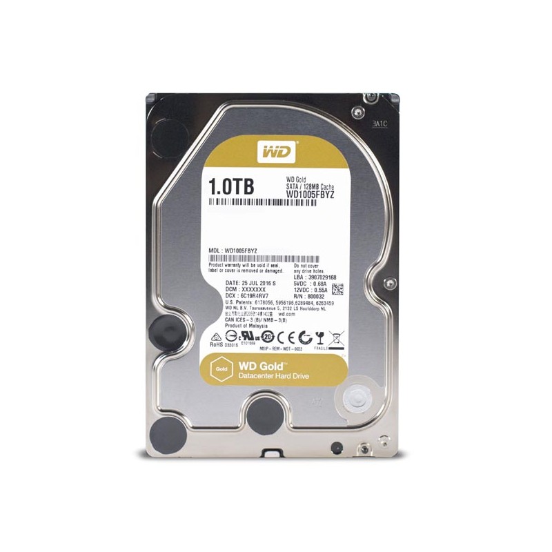 Western Digital interní pevný disk, WD Gold Raid, 3.5", SATA III, 1TB, 1000GB, WD1005FBYZ