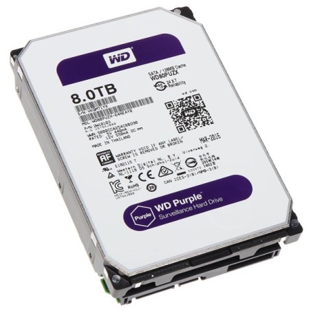Western Digital interní pevný disk, WD Purple, 3.5", SATA III, 8TB, 8000GB, WD80PURZ