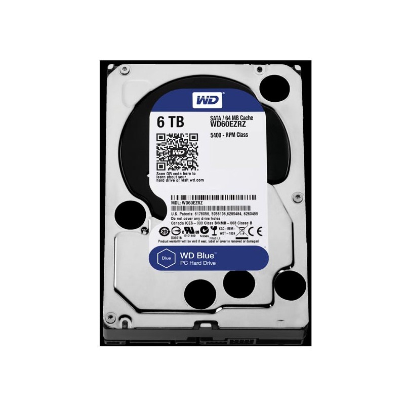 Western Digital interní pevný disk, WD Blue, 3.5", SATA III, 6TB, 6000GB, WD60EZRZ