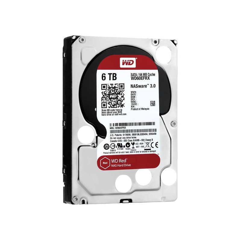 Pevný disk NAS, Western Digital, 3.5", 6000GB, 6TB, WD Red, SATA III, IntelliPower, WD60EFRX