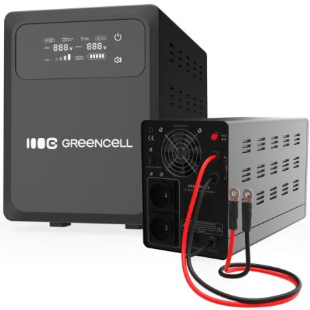 Green Cell Uninterruptible Supply UPS 800VA 500W s LCD displej PowerCore 12 VDC