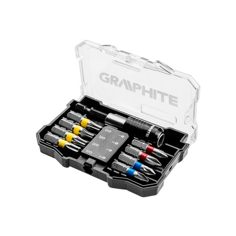 Sada bitů, 56H614, 8 bitů + magnetický nástavec 1/4", barevné rozlišení bitů, Graphite