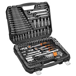 Sada nástrčných hlavic, 10-072, chrom-vanadiová ocel, kufřík, Neo Tools