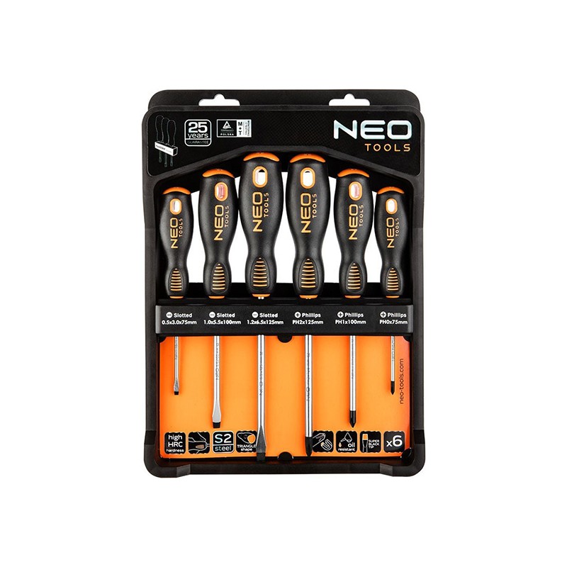 Sada šroubováků, 04-213, S2 ocel, Neo Tools