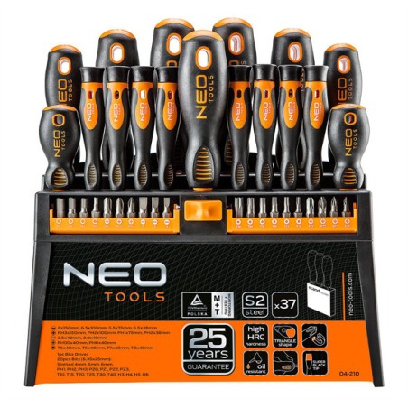 Sada šroubováků, 04-210, s bity 37 ks, NEO TOOLS
