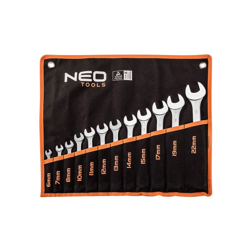 Očkoploché klíče, 09-752, Sada 12 ks, 6-22 mm, NEO TOOLS
