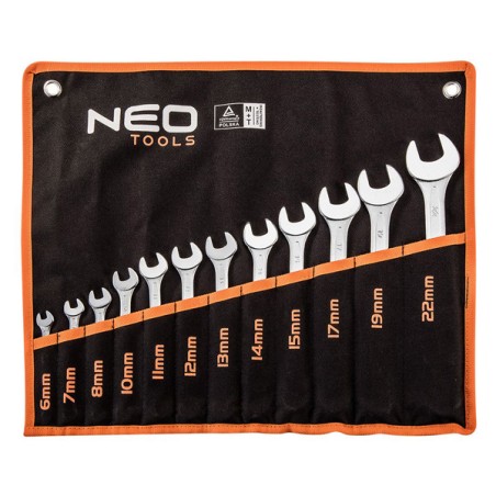 Očkoploché klíče, 09-752, Sada 12 ks, 6-22 mm, NEO TOOLS