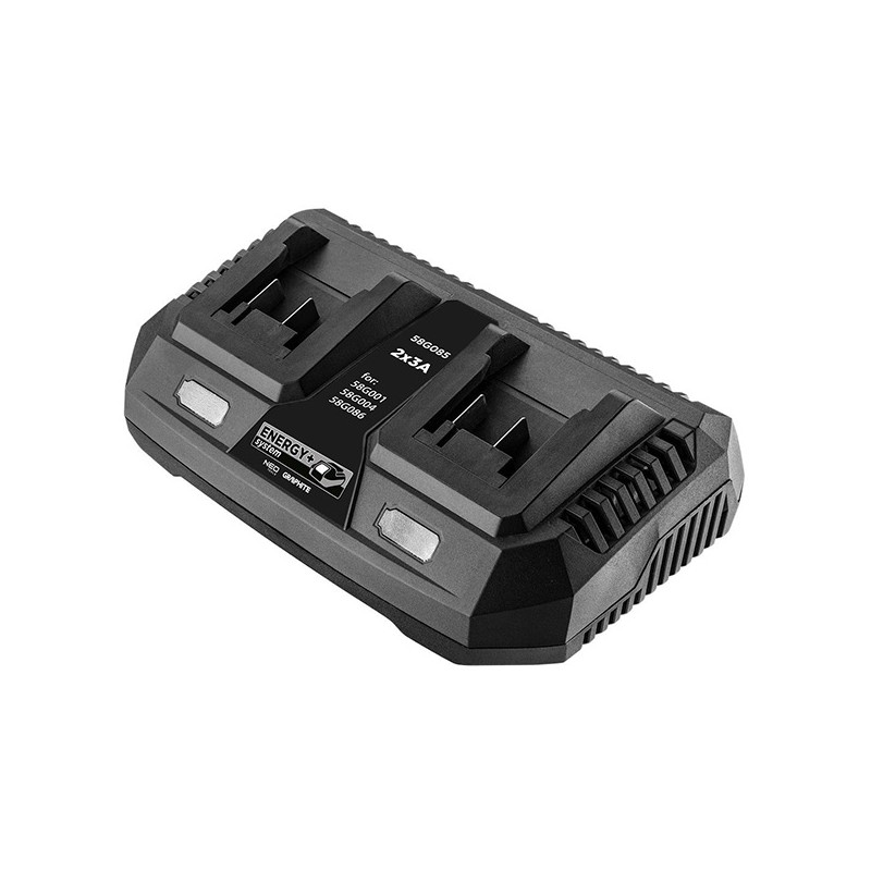 Duální nabíječka akumulátorů, 230V, 58G085, Energy+, Graphite