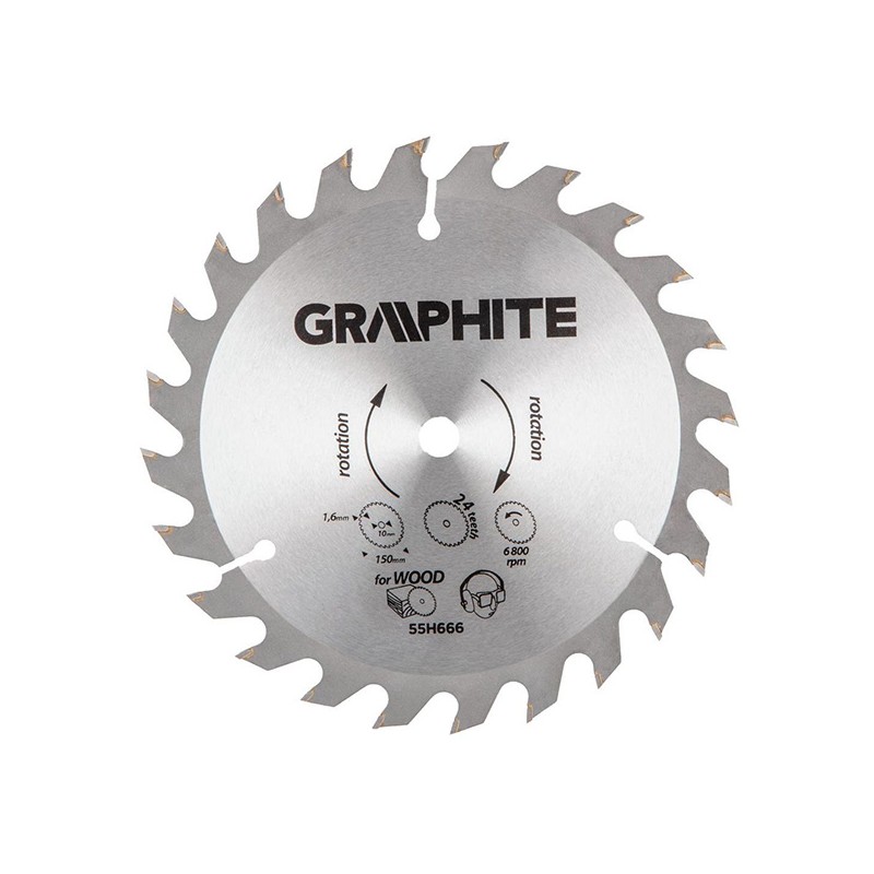 Řezný kotouč na dřevo z MN65, 55H666, náhradní kotouč pro 58G008, na dřevěné materiály, Graphite