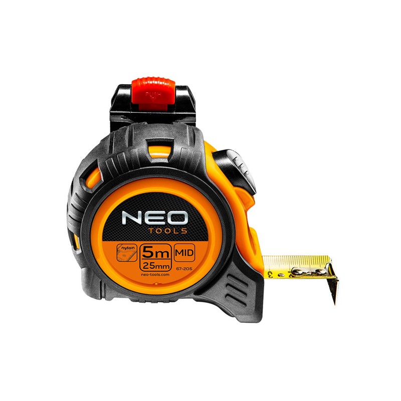 Metr svinovací Steel pocket rule Neo Tools 67-205, 5 m x 25 mm