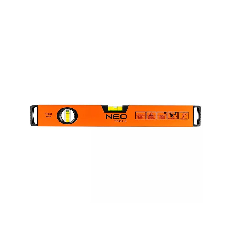 Vodováha NEO TOOLS 40 cm, 2 libely, frézovaná spodní plocha 71081