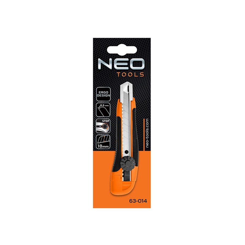 Neo Tools nůž s odlamovací čepelí, 0.5mm, protiskluzový, ergonomický design