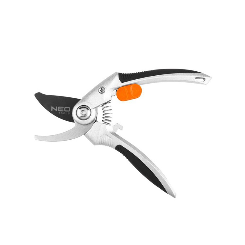 Neo Tools Zahradní nůžky, průměr řezu 20mm, délka 210mm, délka čepele 46mm, ocelová čepel, hliníková rukojeť