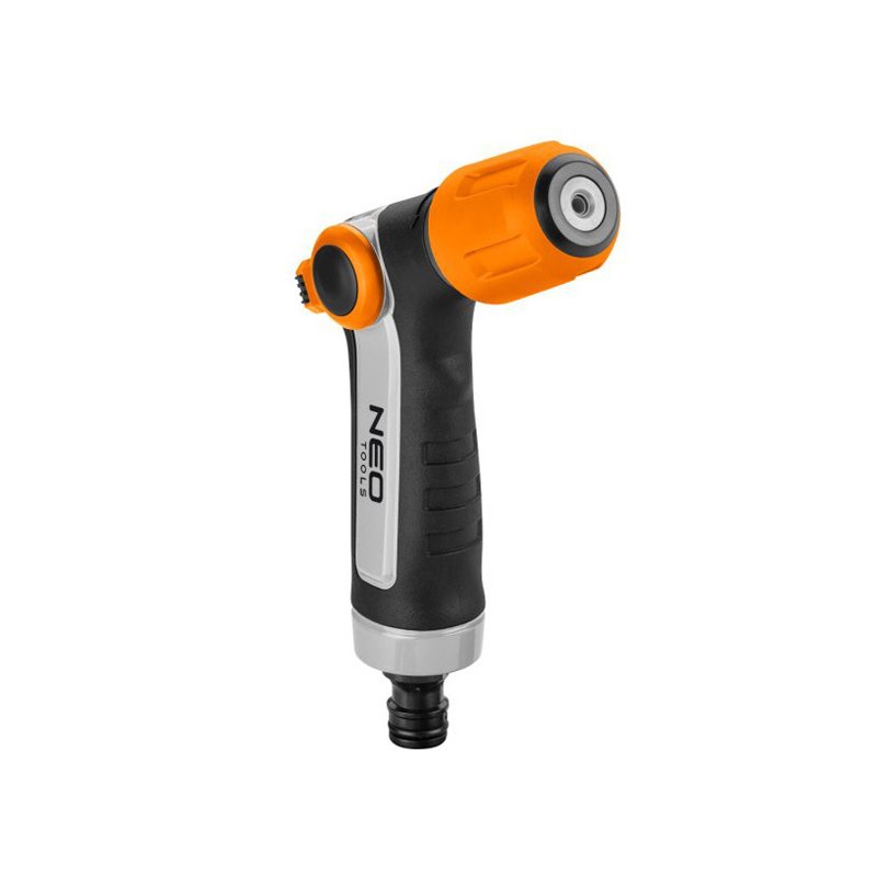 NEO TOOLS pistolový rozprašovač s regulací proudu 2 funkce, ZAP/VYP palcem, oranžovo-černá, 15-707