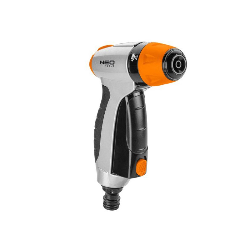 NEO TOOLS pistolový rozprašovač 3 funkce, CLICK ON/OFF, oranžovo-černá, 15-705