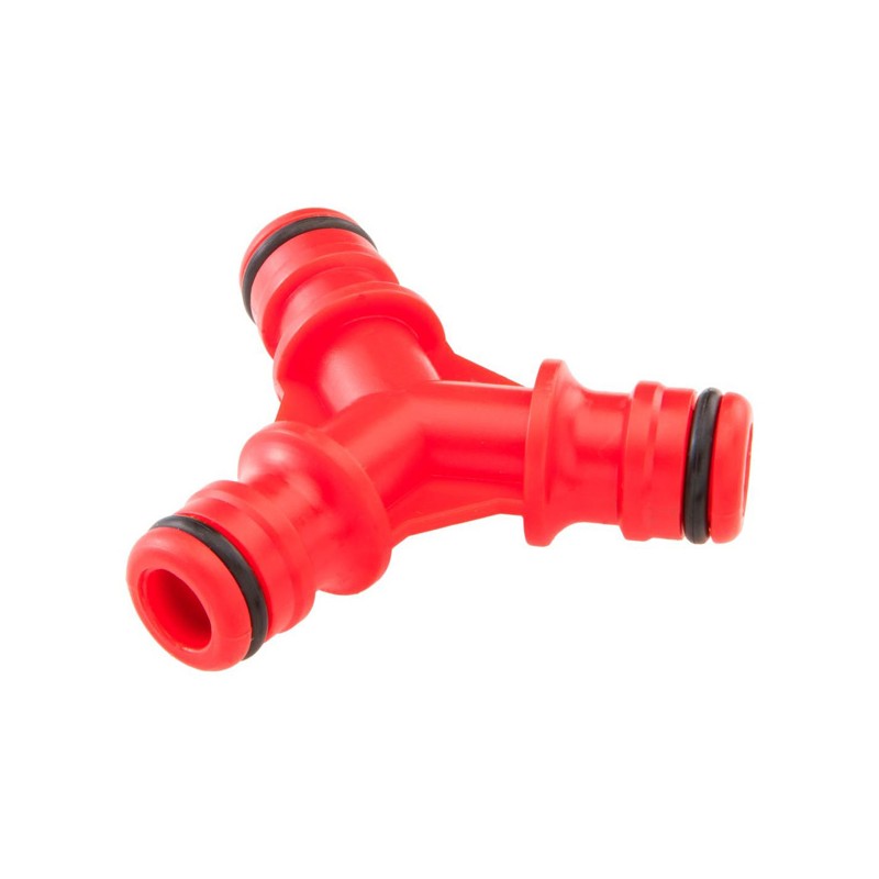 Verto rozdvojka typu Y materiál plast, 1/2" i 3/4", červená, 15G744