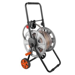 NEO TOOLS vozík pro zahradní hadici s navijákem až 60m 1/2" nebo 20m 3/4", šedo-černý, 15-792