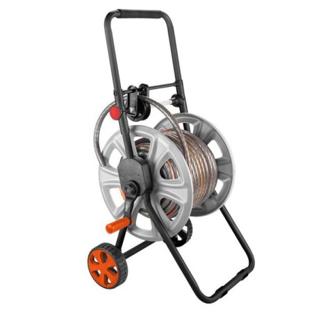 NEO TOOLS vozík pro zahradní hadici s navijákem až 60m 1/2" nebo 20m 3/4", šedo-černý, 15-792