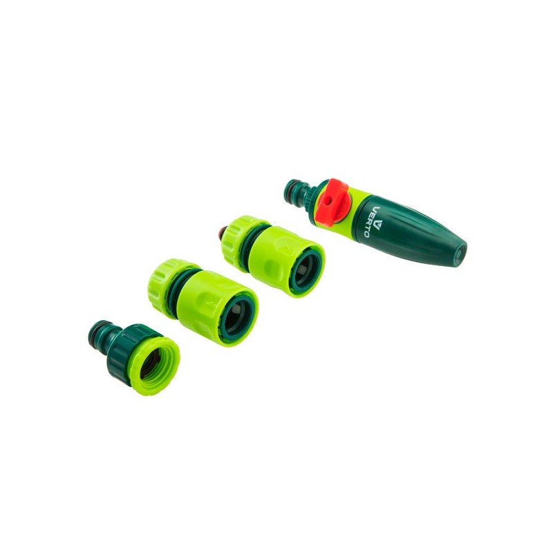 Verto sada rozprašovač, 2 rychlospojky a přípojka na kohoutek, 1/2", zelená, 15G711