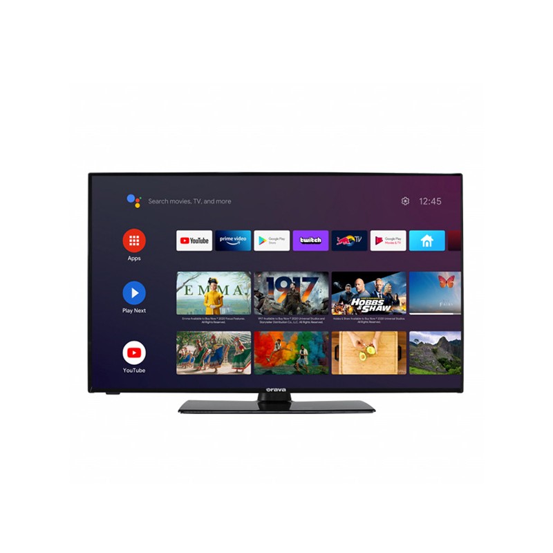 Televize Orava, LT-ANDR40 B01, 40", Full HD 1920 × 1080, 600 Hz, černá, Android TV