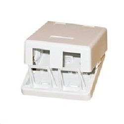 Zásuvka neosazená 2x RJ45 na omítku