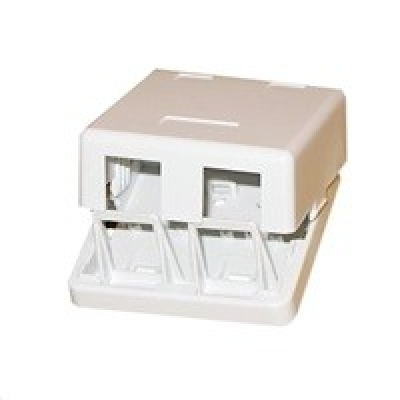 Zásuvka neosazená 2x RJ45 na omítku