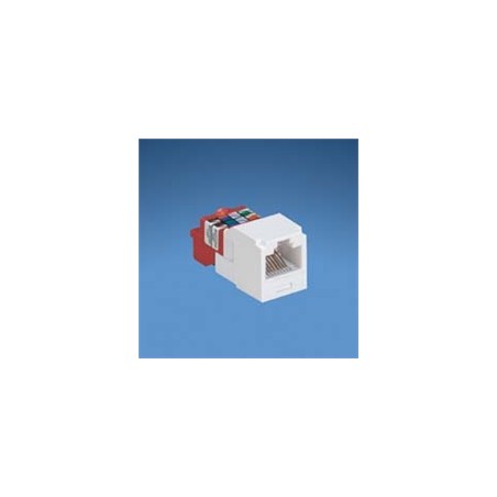 MINI-JACK modul UTP RJ45, Cat5e, arktická bílá