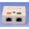 Zásuvka STP 2x RJ45 Cat5E, blok 110, na omítku