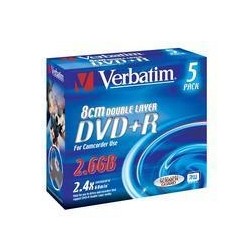 VERBATIM DVD+R(5-pack)8cmDoubleLayer/Jewel/2.4x/2,8GB