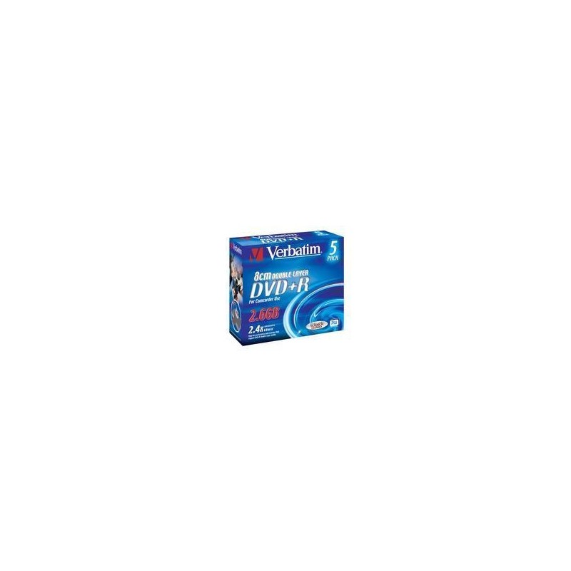 VERBATIM DVD+R(5-pack)8cmDoubleLayer/Jewel/2.4x/2,8GB