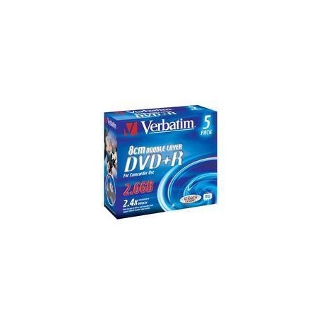VERBATIM DVD+R(5-pack)8cmDoubleLayer/Jewel/2.4x/2,8GB